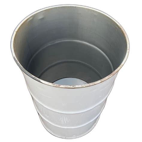 Water Storage Round White Mild Steel Open Mouth Drum Capacity 210