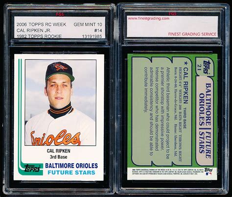 Lot Detail Topps Bb Rookie Of The Week Cal Ripken Jr