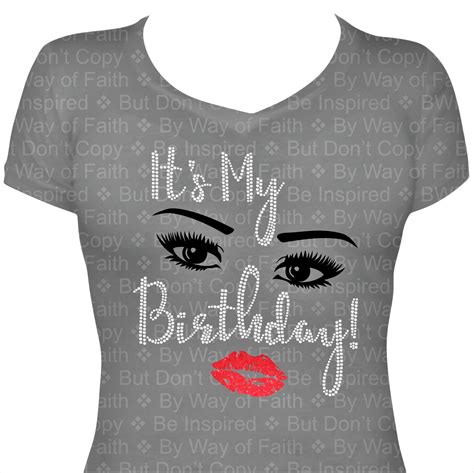 Its My Birthday Bling Rhinestone Glitter Shirt Etsy