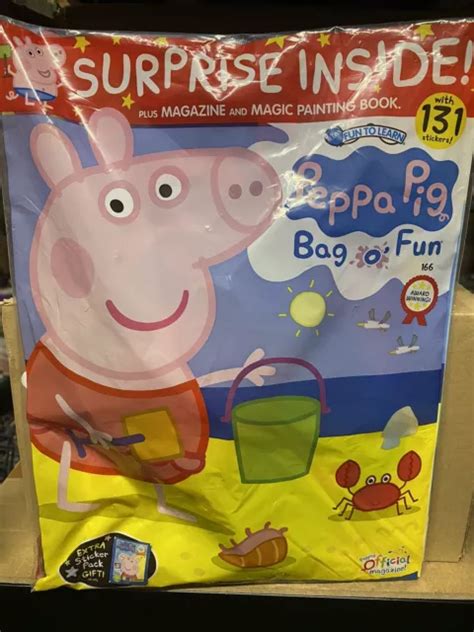 Fun To Learn Peppa Pig Bag O Fun Magazine Stickers Toy Etc