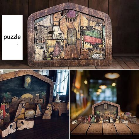 Puzzle De J Sus En Bois Statue Puzzle De La Nativit Avec Bois Br L