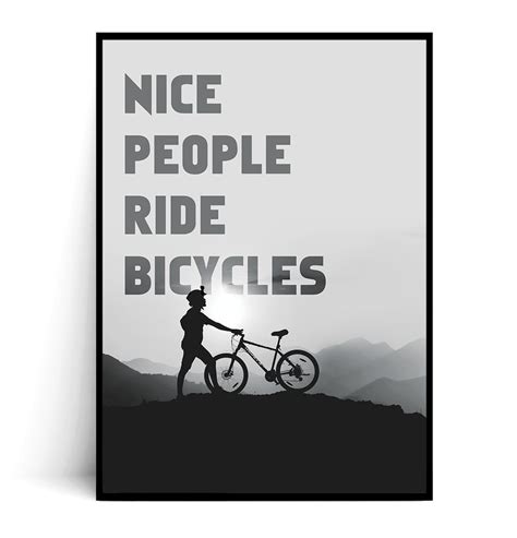 Plakat Nice People Ride Bicycles Fox Art Studio