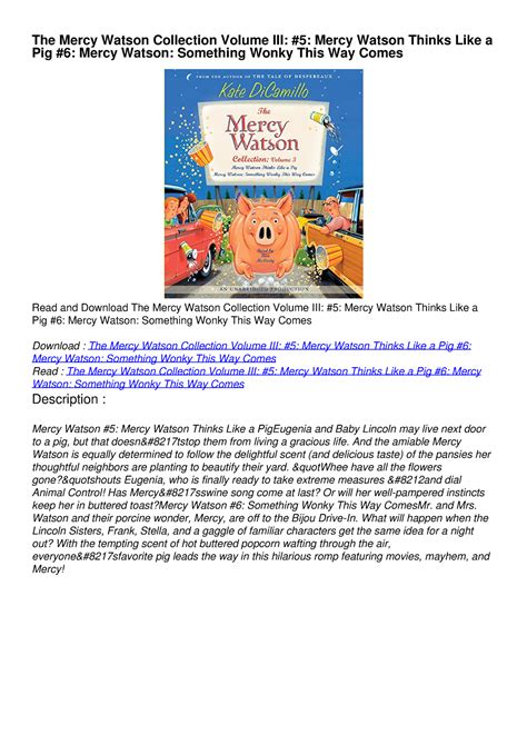 Pdf Download The Mercy Watson Collection Volume Iii 5 Mercy Watson Thi The Mercy Watson