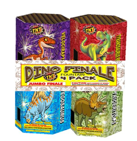 Tnt Fireworks Dino Finale 4 Pack Ground Based Fountains Any