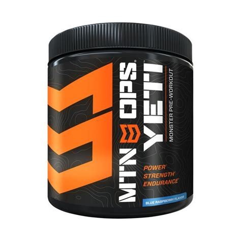 Mtn Ops Yeti Monster Pre Workout Blue Raspberry Preworkout Pre