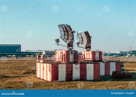 Radar in airport. stock photo. Image of blue, russia - 42654872