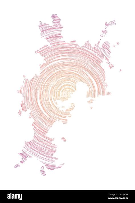 Komodo Map Filled With Concentric Circles Sketch Style Circles In