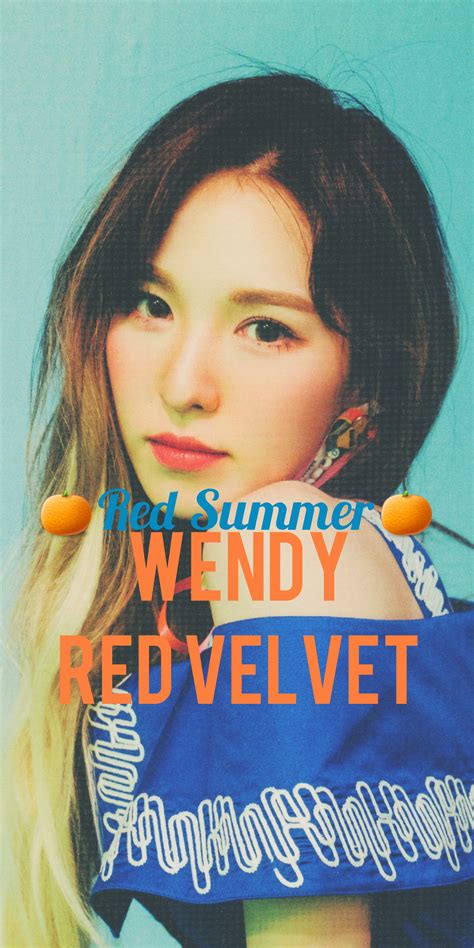 A Red Velvet Wendy Red Summer Wallpaper Lockscreen I Made Wendy Red