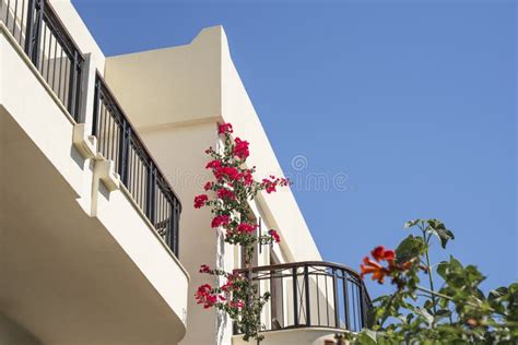 Traditional Mediterranean Architecture White Building With A Balcony