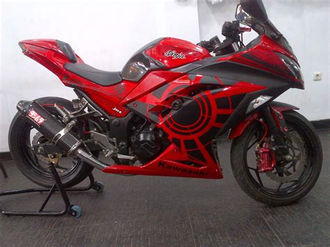 Foto Modifikasi Motor Ninja Merah Terbaru