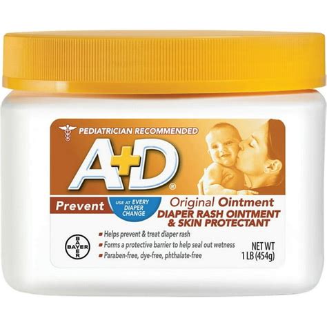 Ad Original Diaper Rash Ointment Skin Protectant 16 Oz