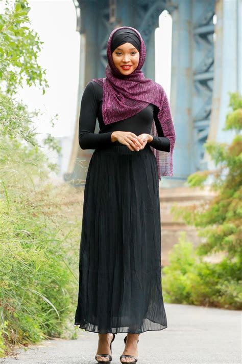 Black Pleated Chiffon Maxi Skirt Shopperboard