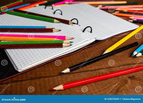 Opening Notebook For Writing On The Table With A Pen Desktop Homework