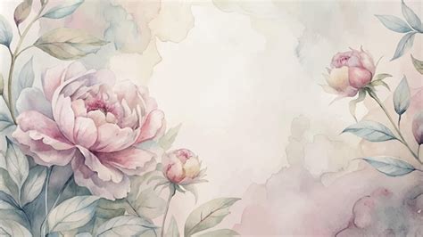 Premium Vector Soft Pastel Floral Watercolor Background