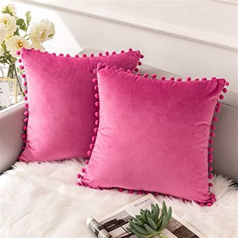 Ashler Home Deco Fundas De Almohada Con Pompones Part Culas Suaves