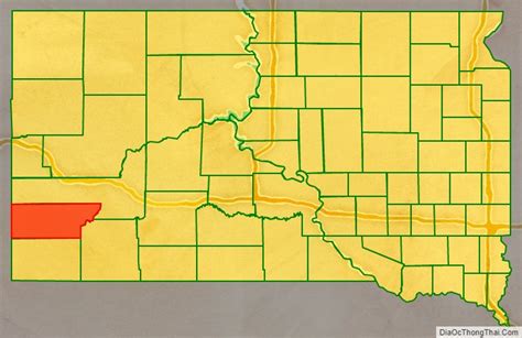 Map of Custer County, South Dakota