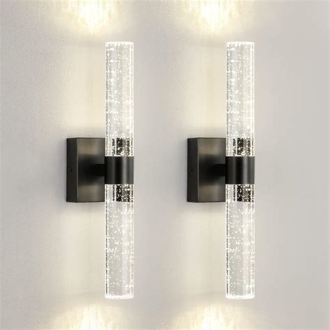 Ccycol Black Modern Led Wall Sconce Inch Wall Sconces Set Of Two