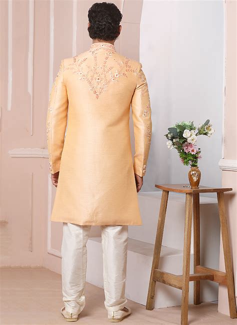 Peach Classic Sherwani For Women Latest Peach Classic Sherwani Online