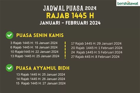 Cek Jadwal Puasa Rajab 2024 Disini Amalan Bulan Rajab Yang Penuh