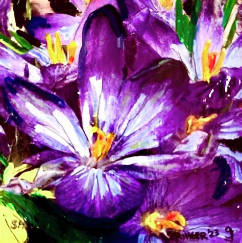 Saffron Crocus Painting By Gary Springer Fine Art America