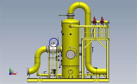 洗涤塔solidworks 2018模型图纸下载 懒石网