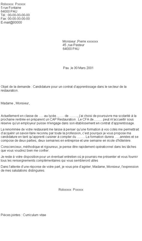 Lettre De Motivation Demande D Apprentissage Laboite Cv Fr