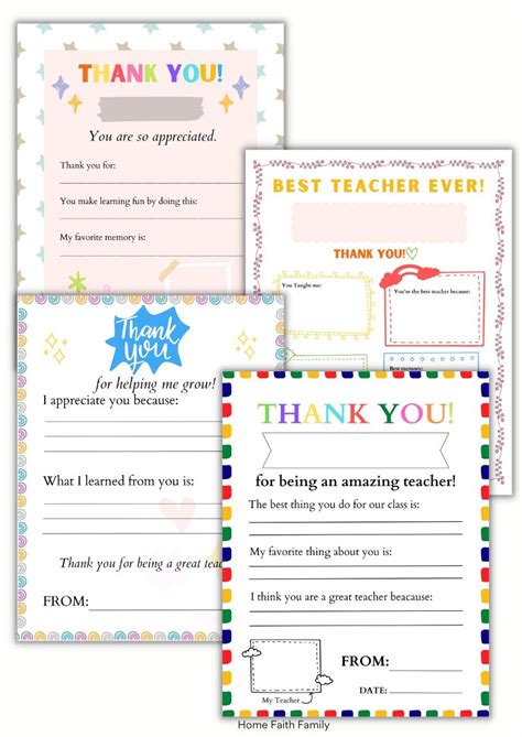 National Teacher's Day Appreciation Cards {7-Pages} – Home Faith Family ...