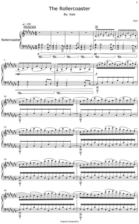 The Rollercoaster Sheet Music For Piano