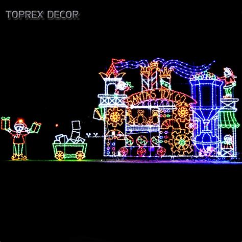 2d Large Outdoor Christmas Light Figure Holiday Time Village Animated