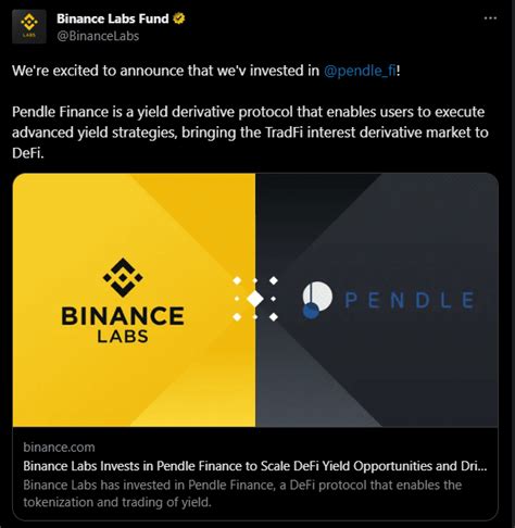 Unlocking DeFi Yield Opportunities Binance Labs Strategic Investment