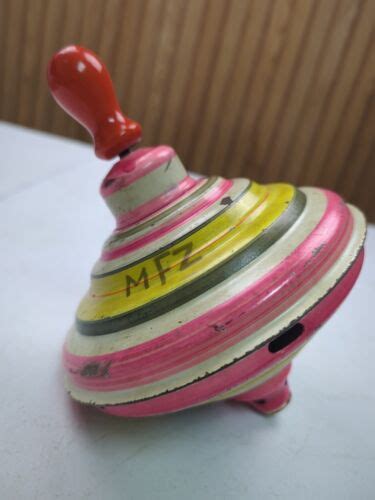 Vintage Choral Mfz Spinning Top Pressed Tin Toy West Germany Works Ebay