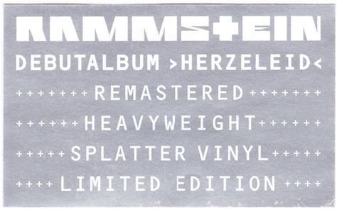 Виниловая пластинка Rammstein Herzeleid 2lp Plastoman Ru