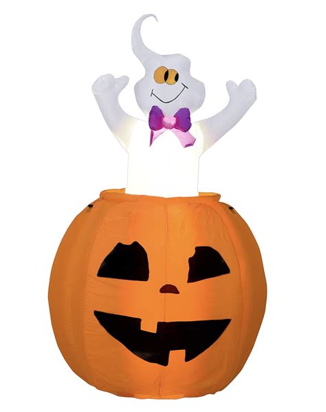 Airblown Inflatable Animated Ghost From Pumpkin Spirit Halloween