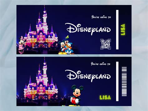 Disneyland Ticket Template Editable In Canva Surprise Trip Reveal