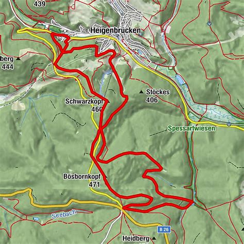 Sieben Wege Schwarzkopf Bösbornkopf Forst Hain im Spessart