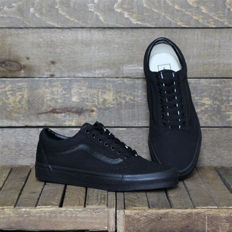 Vans Old Skool Canvas Black Black Bottes Et Baskets