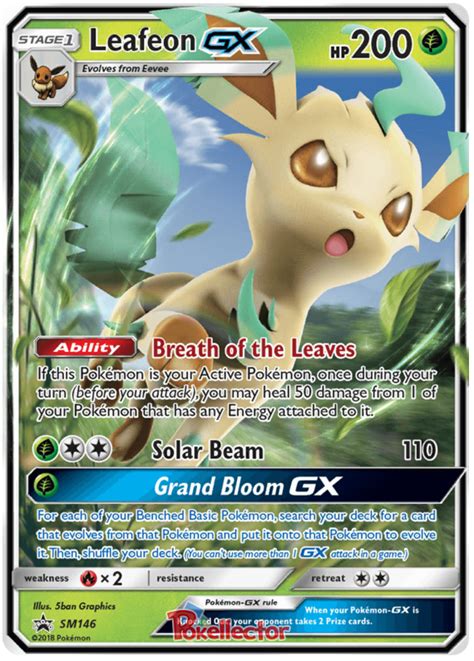 Leafeon GX Sun Moon Promos 146 Pokemon Card