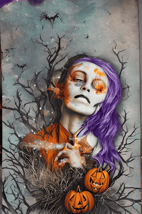 Majestic Halloween Airbrushing Parchment Paper · Creative Fabrica