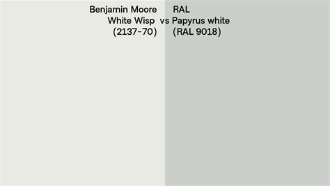 Benjamin Moore White Wisp Vs Ral Papyrus White Ral