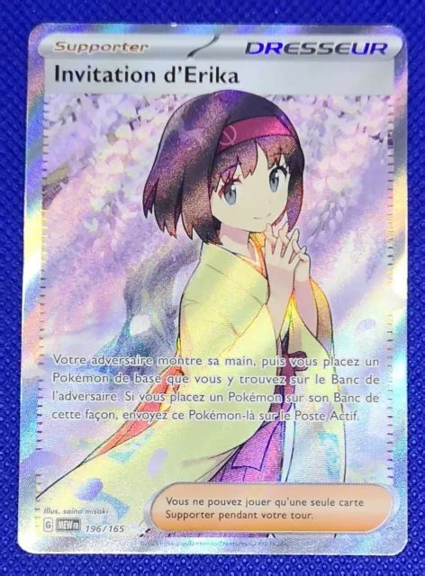 CARTE POKÉMON INVITATION d Erika Full Art 196 165 EV3 5 Écarlate et