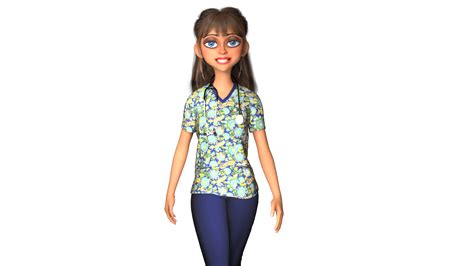 Toon Female Scrubs Character Creator Outfit Reallusion Content Store