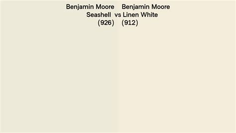 Benjamin Moore Seashell Vs Linen White Side By Side Comparison