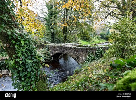 Brokken Bridge Over Clapham Beck In Autumn Clapham Yorkshire Dales