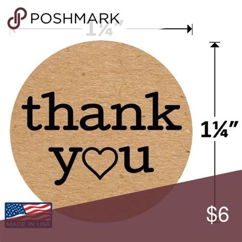 Kraft Paper Thank You Stickers Add A Special Touch To Packages And Cards