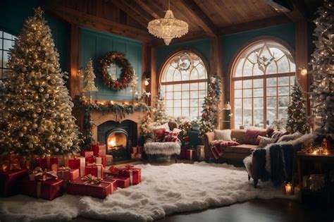 Fondo de pantalla navideño acogedor del país de las maravillas