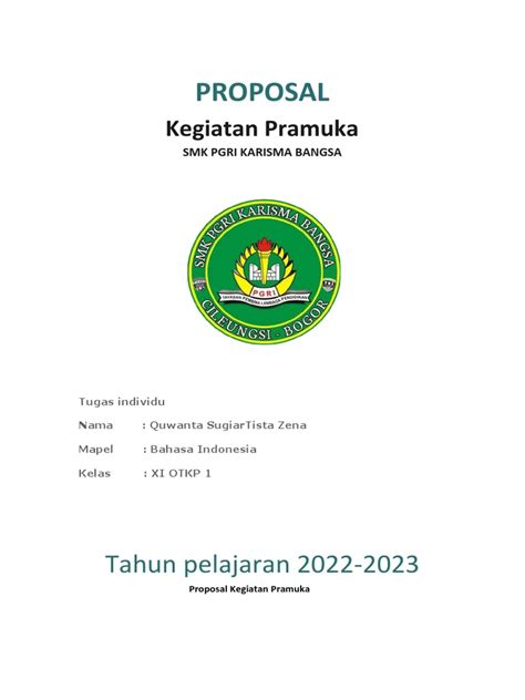 Contoh Proposal Pramuka Indonesia Pdf