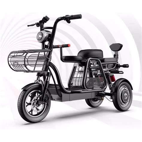 48v 11A MZ Electric Bike with 3 Wheels 3 Seater E Bike with Basket ...