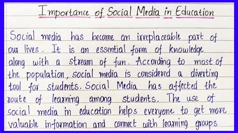 Essay On The Importance Of Social Media In Education