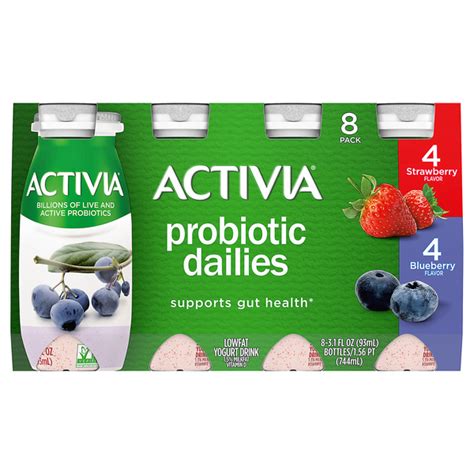 Save On Activia Probiotic Dailies Low Fat Strawberry Blueberry Yogurt