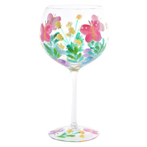 Buy Lynsey Johnstone Hand Painted Gin Glass Butterfly Gibson Ts 54315 Mydeal